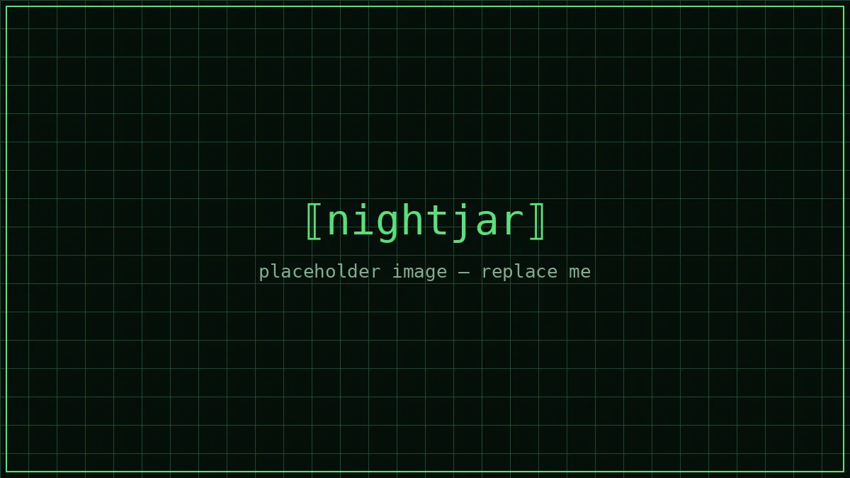 ⟦a placeholder plate where the nightjar diagram goes⟧
