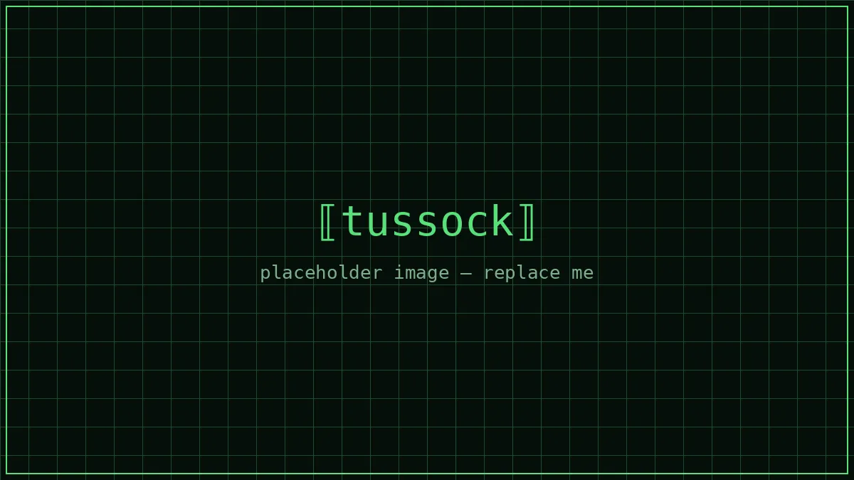 ⟦a placeholder plate where the tussock diagram goes⟧